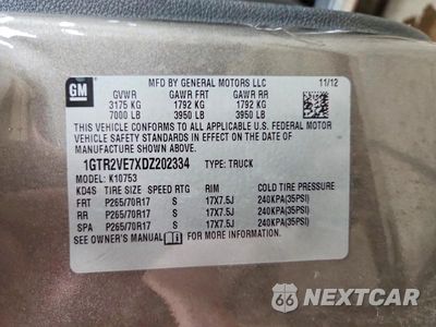 Zdjęcie 12 z 12 samochodu: 2013 GMC SIERRA K1500 SLE VIN:1GTR2VE7XDZ202334 - miniatura