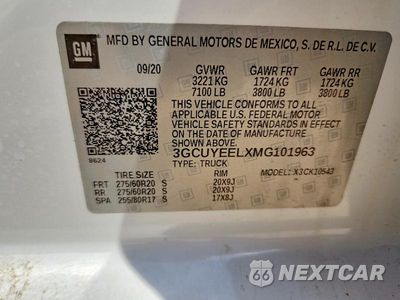 Zdjęcie 12 z 12 samochodu: 2021 CHEVROLET SILVERADO K1500 RST VIN:3GCUYEELXMG101963 - miniatura