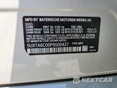 Zdjęcie 13 z 13 samochodu: 2023 BMW X5 XDRIVE45E VIN:5UXTA6C00P9S00437 - miniatura