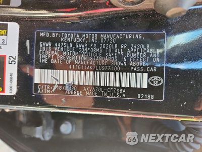 Zdjęcie 12 z 12 samochodu: 2020 TOYOTA CAMRY SE VIN:4T1G11AK7LU977100 - miniatura