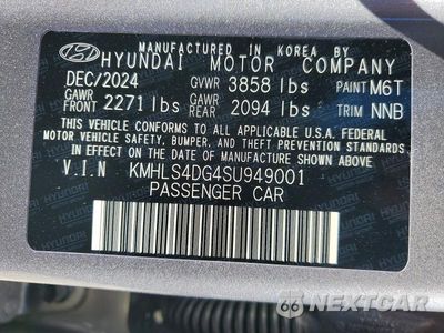 Zdjęcie 12 z 12 samochodu: 2025 HYUNDAI ELANTRA SEL VIN:KMHLS4DG4SU949001 - miniatura