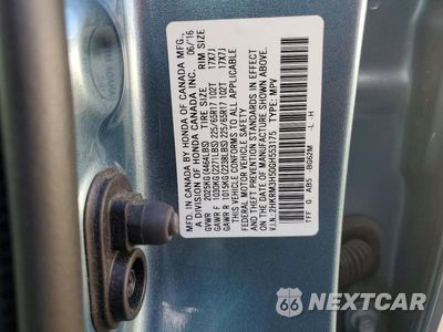 Zdjęcie 12 z 12 samochodu: 2016 HONDA CR-V EX VIN:2HKRM3H50GH553175 - miniatura