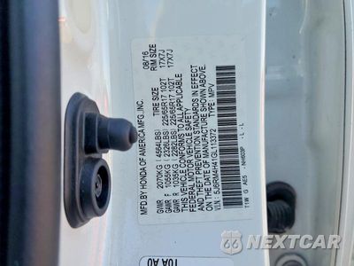 Zdjęcie 12 z 12 samochodu: 2016 HONDA CR-V SE VIN:5J6RM4H41GL113372 - miniatura
