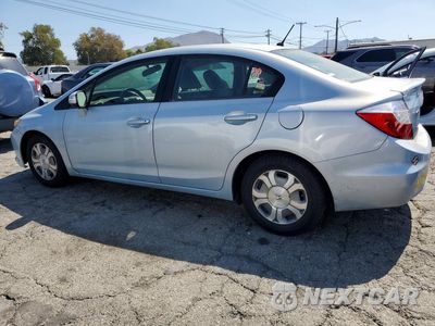 Drugie zdjęcie samochodu z przodu: 2012 HONDA CIVIC HYBRID VIN:JHMFB4F20CS005923 - miniatura
