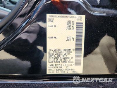 Zdjęcie 13 z 13 samochodu: 2020 NISSAN ALTIMA SR VIN:1N4BL4CV2LC236687 - miniatura