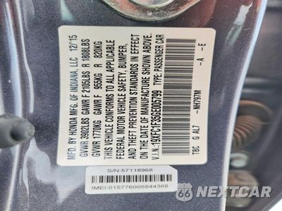 Zdjęcie 12 z 12 samochodu: 2016 HONDA CIVIC EX VIN:19XFC1F35GE005799 - miniatura