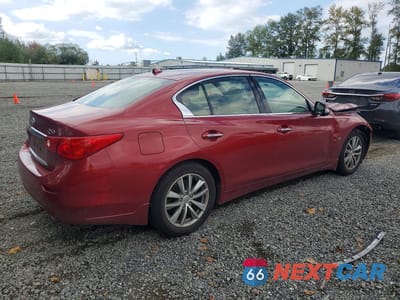 Trzecie zdjęcie samochodu z tyłu: 2015 INFINITI Q50 PREMIUM VIN:JN1BV7AR6FM402268 - miniatura