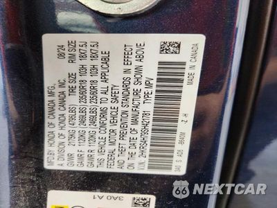 Zdjęcie 12 z 12 samochodu: 2025 HONDA CR-V EXL VIN:2HKRS4H79SH421781 - miniatura