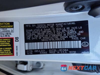 Zdjęcie 13 z 13 samochodu: 2020 LEXUS ES 350 VIN:58ADZ1B19LU062419 - miniatura