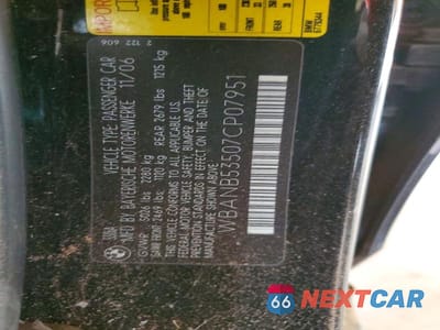 Zdjęcie 13 z 13 samochodu: 2007 BMW 550 I VIN:WBANB53507CP07951 - miniatura