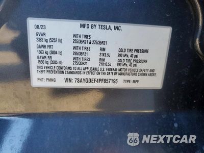 Zdjęcie 12 z 12 samochodu: 2023 TESLA MODEL Y VIN:7SAYGDEF4PF857195 - miniatura