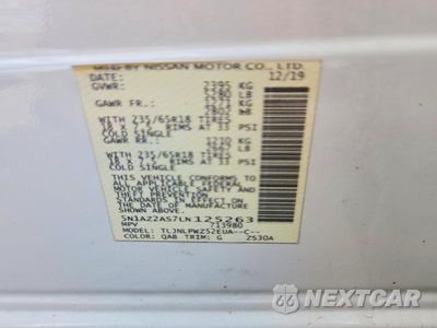 Zdjęcie 13 z 13 samochodu: 2020 NISSAN MURANO S VIN:5N1AZ2AS7LN125263 - miniatura