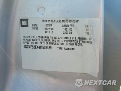 Zdjęcie 12 z 12 samochodu: 2004 PONTIAC GRAND AM SE1 VIN:1G2NF52EX4M538489 - miniatura