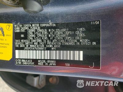 Zdjęcie 13 z 13 samochodu: 2005 TOYOTA HIGHLANDER LIMITED VIN:JTEEP21A750088813 - miniatura
