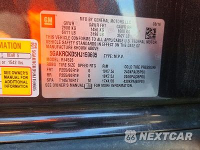 Zdjęcie 12 z 12 samochodu: 2017 BUICK ENCLAVE VIN:5GAKRCKD5HJ159605 - miniatura