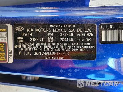 Zdjęcie 13 z 13 samochodu: 2019 KIA FORTE LXS VIN:3KPF24AD6KE120988 - miniatura