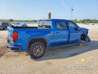 Trzecie zdjęcie samochodu z tyłu: 2022 GMC SIERRA K1500 AT4 VIN:1GTUUEET8NZ599397 - miniatura