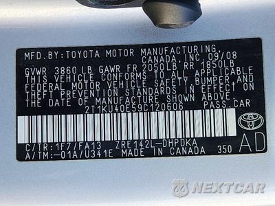 Zdjęcie 12 z 12 samochodu: 2009 TOYOTA MATRIX BASE VIN:2T1KU40E59C120606 - miniatura