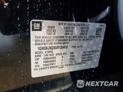 Zdjęcie 14 z 14 samochodu: 2016 CHEVROLET SUBURBAN K1500 LTZ VIN:1GNSKJKC8GR129410 - miniatura