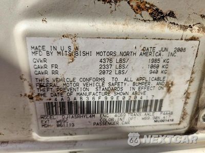 Zdjęcie 12 z 12 samochodu: 2009 MITSUBISHI GALANT ES VIN:4A3AB36F99E020417 - miniatura