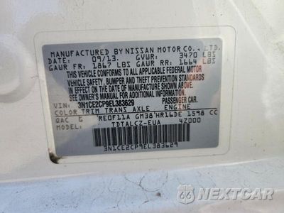 Zdjęcie 13 z 13 samochodu: 2014 NISSAN VERSA NOTE S PLUS VIN:3N1CE2CP9EL383629 - miniatura
