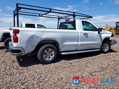 Trzecie zdjęcie samochodu z tyłu: 2023 CHEVROLET SILVERADO C1500 VIN:3GCNAAED6PG295146 - miniatura