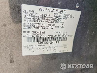 Zdjęcie 14 z 14 samochodu: 2016 FORD FLEX SE VIN:2FMGK5B83GBA11314 - miniatura