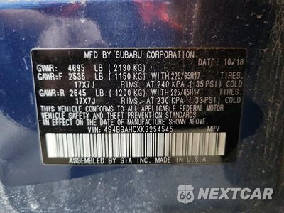 Zdjęcie 12 z 12 samochodu: 2019 SUBARU OUTBACK 2.5I PREMIUM VIN:4S4BSAHCXK3254545 - miniatura
