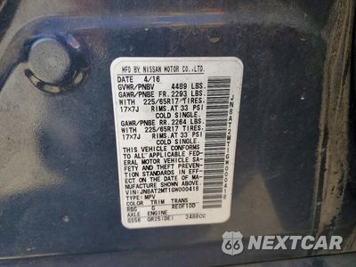 Zdjęcie 12 z 12 samochodu: 2016 NISSAN ROGUE S VIN:JN8AT2MT1GW000418 - miniatura