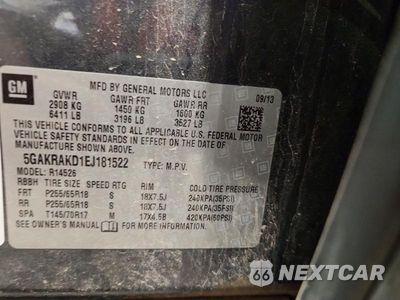 Zdjęcie 14 z 14 samochodu: 2014 BUICK ENCLAVE VIN:5GAKRAKD1EJ181522 - miniatura
