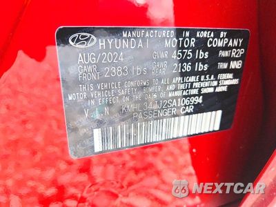 Zdjęcie 13 z 13 samochodu: 2025 HYUNDAI SONATA HYBRID SEL VIN:KMHL34JJ2SA106994 - miniatura