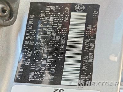 Zdjęcie 12 z 12 samochodu: 2024 TOYOTA CAMRY SE VIN:4T1G11AK3RU245460 - miniatura