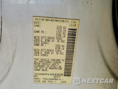 Zdjęcie 13 z 13 samochodu: 2015 NISSAN ARMADA SL VIN:5N1BA0ND9FN604008 - miniatura