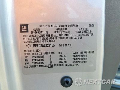 Zdjęcie 13 z 13 samochodu: 2010 CHEVROLET TRAVERSE LS VIN:1GNLREED3AS127155 - miniatura