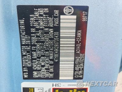 Zdjęcie 12 z 12 samochodu: 2008 TOYOTA CAMRY LE VIN:4T1BE46K28U735430 - miniatura