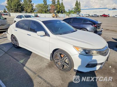 Czwarte zdjęcie samochodu z boku: 2017 HONDA ACCORD SPORT VIN:1HGCR2F51HA172322 - miniatura