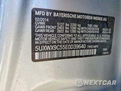 Zdjęcie 12 z 12 samochodu: 2014 BMW X3 XDRIVE28I VIN:5UXWX9C55E0D39640 - miniatura