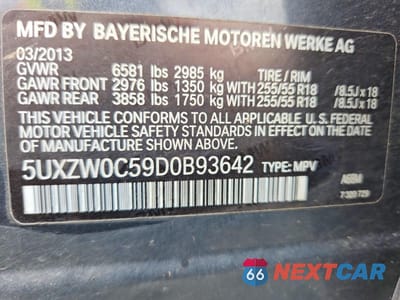 Zdjęcie 13 z 13 samochodu: 2013 BMW X5 XDRIVE35D VIN:5UXZW0C59D0B93642 - miniatura