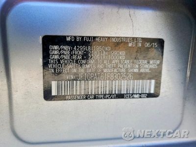Zdjęcie 13 z 13 samochodu: 2015 SUBARU IMPREZA SPORT VIN:JF1GPAT61F8302526 - miniatura