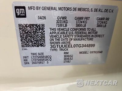 Zdjęcie 12 z 12 samochodu: 2026 GMC SIERRA K1500 AT4 VIN:3GTUUEEL0TG344899 - miniatura