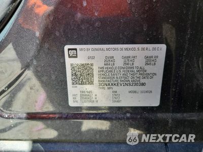 Zdjęcie 13 z 13 samochodu: 2022 CHEVROLET EQUINOX LT VIN:3GNAXKEV1NS230380 - miniatura