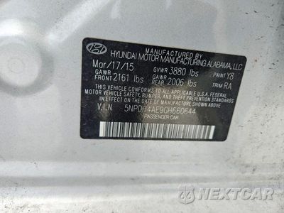 Zdjęcie 12 z 12 samochodu: 2016 HYUNDAI ELANTRA SE VIN:5NPDH4AE9GH660644 - miniatura