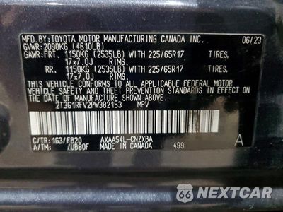 Zdjęcie 13 z 13 samochodu: 2023 TOYOTA RAV4 LE VIN:2T3G1RFV2PW382153 - miniatura