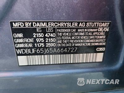 Zdjęcie 12 z 12 samochodu: 2005 MERCEDES-BENZ E 320 VIN:WDBUF65J65A664727 - miniatura