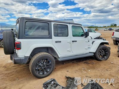 Trzecie zdjęcie samochodu z tyłu: 2023 JEEP WRANGLER SAHARA 4XE VIN:1C4JJXP63PW691102 - miniatura