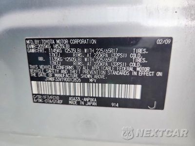 Zdjęcie 13 z 13 samochodu: 2009 TOYOTA RAV4 BASE VIN:JTMBF33V19D012826 - miniatura