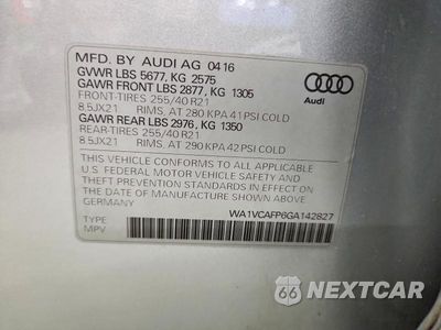 Zdjęcie 13 z 13 samochodu: 2016 AUDI SQ5 PRESTIGE VIN:WA1VCAFP6GA142827 - miniatura