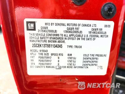 Zdjęcie 12 z 12 samochodu: 2006 CHEVROLET SILVERADO K1500 VIN:2GCEK13T661134245 - miniatura