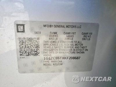 Zdjęcie 12 z 12 samochodu: 2019 CHEVROLET MALIBU LS VIN:1G1ZC5STXKF208687 - miniatura