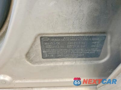 Zdjęcie 12 z 12 samochodu: 2006 HYUNDAI SONATA GLS V6 VIN:5NPEU46F06H140204 - miniatura